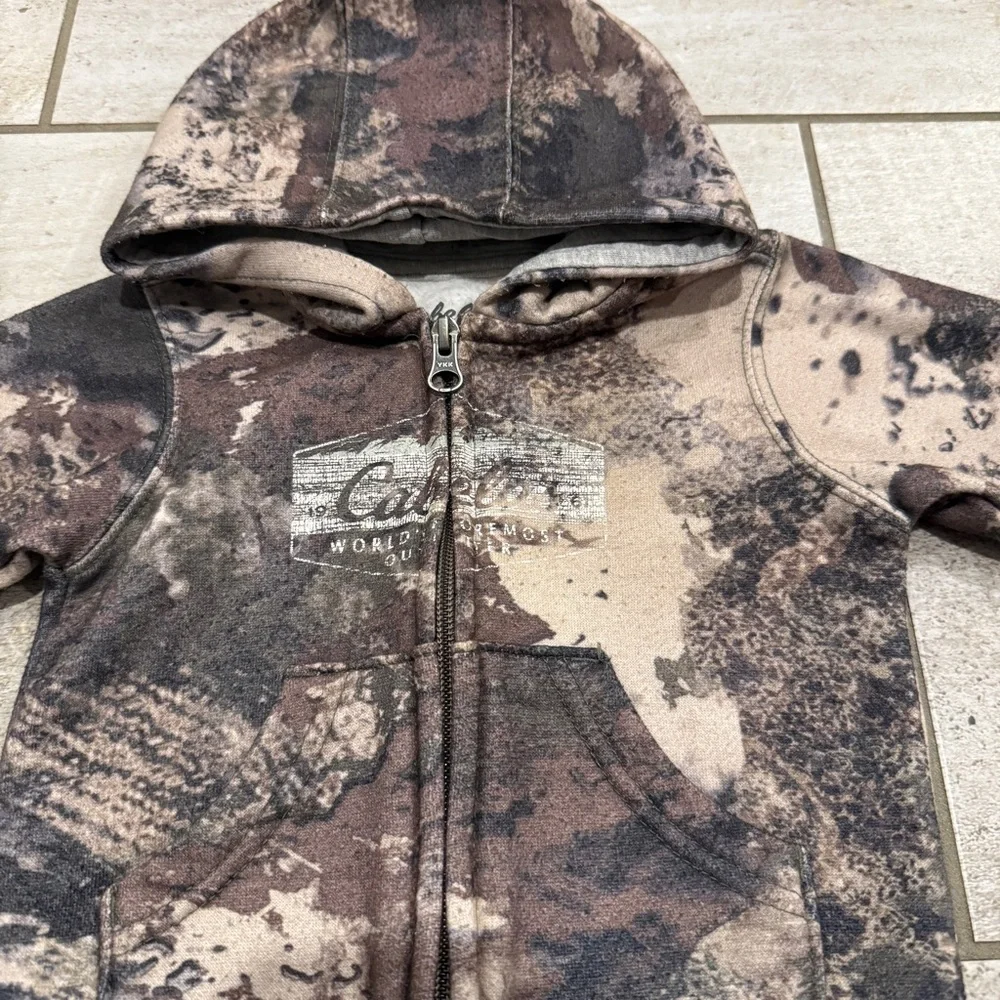 Cabelas full zip Camo Kids Hoodie 3m-6m - Picture 2 of 7